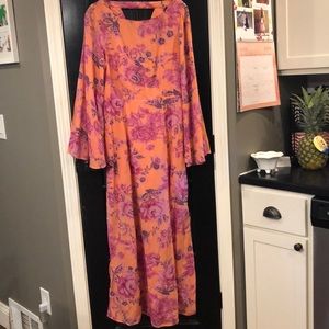Free People Peach Floral Dress